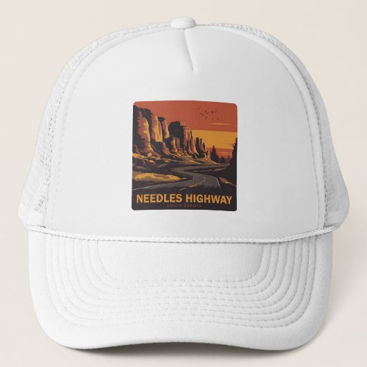 Naalden Highway South Dakota Red Sky Trucker Pet (Voorkant)