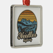 Naalden Highway South Dakota Retro Metalen Ornament (Rechts)