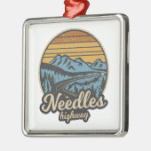 Naalden Highway South Dakota Retro Metalen Ornament (Links)