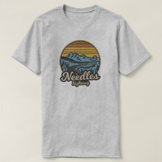 Naalden Highway South Dakota Retro T-shirt (Design voorkant)