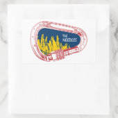 Naalden klimmen Carabiner Rechthoekige Sticker (Tas)