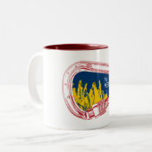 Naalden klimmen Carabiner Tweekleurige Koffiemok (Voorkant links)