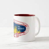 Naalden klimmen Carabiner Tweekleurige Koffiemok (Voorkant rechts)