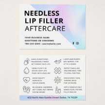 Naalden Lips Filler Hyaluronic Aftercare Kaart