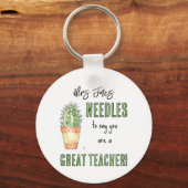 naalden om cactus te zeggen Dank je cadeau aan de  Sleutelhanger (Voorkant)
