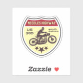 Naalden Snelweg Motorfiets Road Trip Zuid Dakota Sticker (Vel)