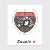 Naalden Snelweg Motorfiets Road Trip Zuid Dakota Sticker (Vel)