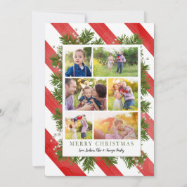 Naalden & Strepen 6 foto | Kerstfotokaart Feestdagenkaart