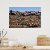 Naalden van Pothole Point Trail in Canyonlands Poster (Keuken)