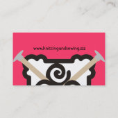 Naaldgaren, aangepast visitekaartje (Achterkant)