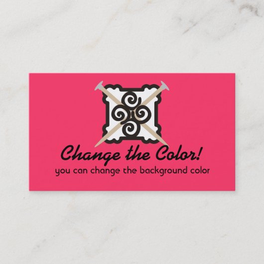 Naaldgaren, aangepast visitekaartje (Voorkant)