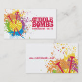 Naaldgaren, langwerpige regenboog visitekaartje (Voorkant / Achterkant)