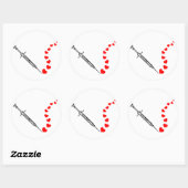 Naaldharten (zwart) ronde sticker (Vel)