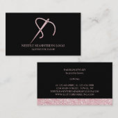 Naaldhout en Roos met schroefdraad Gold Seamstress Visitekaartje (Voorkant / Achterkant)