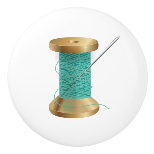 Naaldnaaibenodigdheden met schroefdraad keramische knop (Voorkant)