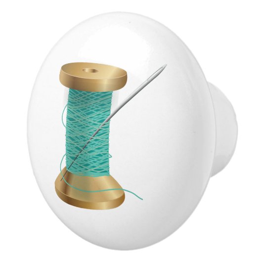 Naaldnaaibenodigdheden met schroefdraad keramische knop (Rechts)