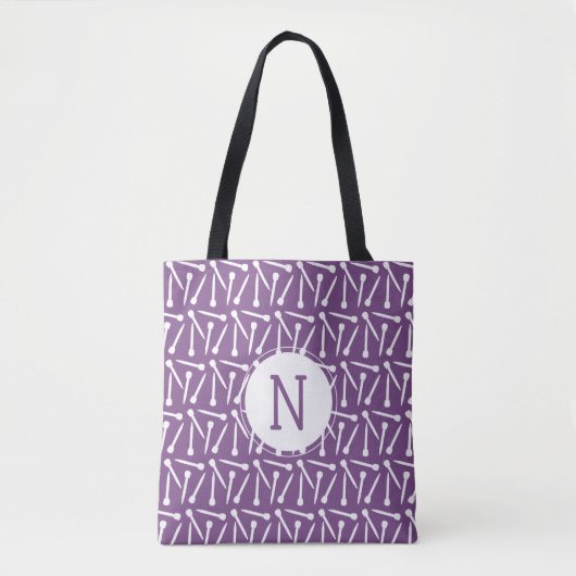 Naaldnaalden Initialen [Donkere] Tote Bag (Voorkant)