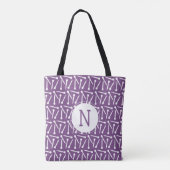 Naaldnaalden Initialen [Donkere] Tote Bag (Achterkant)