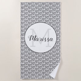 Naaldnaalden Naam en Initiaal van gepantserde vaar Strandlaken