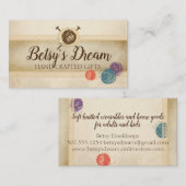 Naaldnaalden voor breidoekjes visitekaartje (Voorkant / Achterkant)