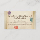 Naaldnaalden voor breidoekjes visitekaartje (Achterkant)