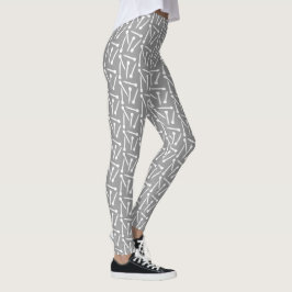 Naaldnaalden wit + grijs leggings