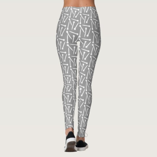 Naaldnaalden wit + grijs leggings (Achterkant)