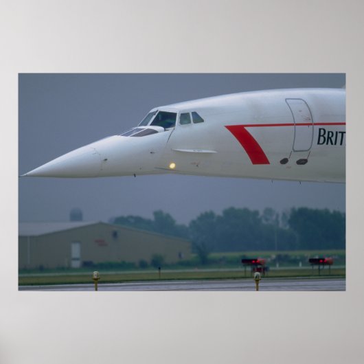 Naaldneus van een British Airways Concorde Poster (Voorkant)
