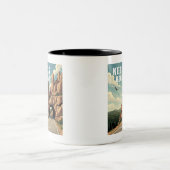 Naald's Highway South Dakota Eagle Tweekleurige Koffiemok (Center)