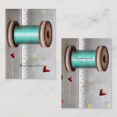 Naaldspoel Visitekaartje voor het naaien van schro (Voorkant / Achterkant)