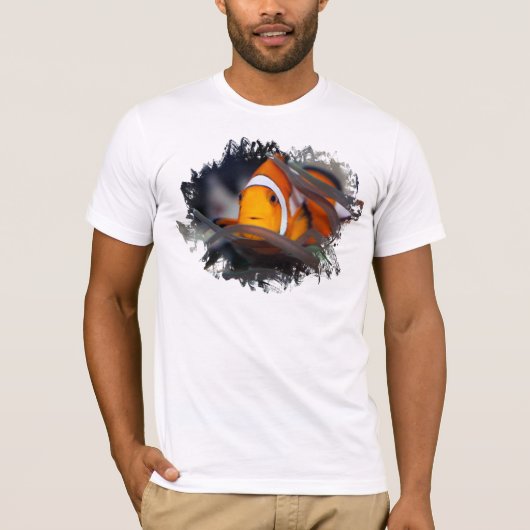 Naaldvis in anemon t-shirt (Voorkant)