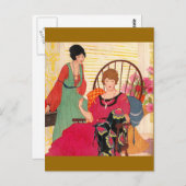 Naaldwerk Vintage 1923 Briefkaart (Voorkant / Achterkant)