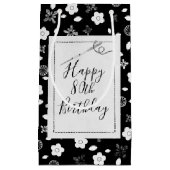 Naaldzaadnaad voor de 80e verjaardag klein cadeauzakje (Voorkant)