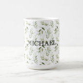 Naam | 15oz Mannelijke Waterverf Greenery Classic Koffiemok (Center)