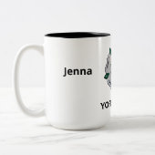 Naam, 15oz Yorkshire White Rose Tweekleurige Koffiemok (Links)