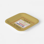 Naam, 2025 Trump-Vance America First, 7-in Square Papieren Bordje (Gebogen)