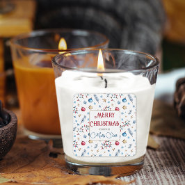 Naam 20 Whimsy Merry Christmas Gift Candle Sticker