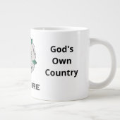 Naam, 20oz Gewatteerde Yorkshire White Rose Grote Koffiekop (Rechts)