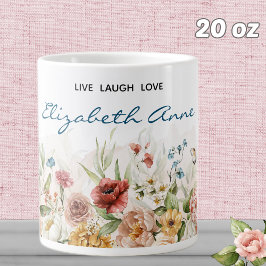 Naam | 20oz Waterverf 1600s Nederlandse Bloemen Mo Grote Koffiekop