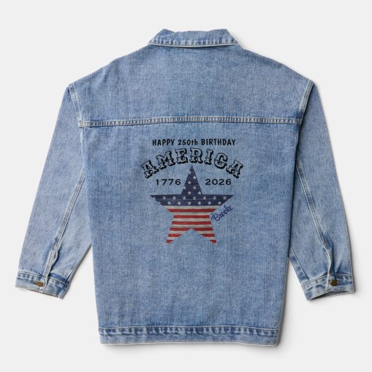Naam || 250ste Verjaardag Amerika Sterren Denim Jacket (Achterkant)