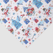 Naam, 3 vellen Tissue Paper Whimsical Christmas Tissuepapier (Detail)