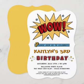 Naam 3e of elke uitnodiging voor een verjaardagsfe