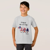 Naam, 4 juli Gnomen, Kinder-Jeugd XS naar XL T-shirt (Voorkant volledig)