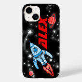 Naam 4 letter raketruimte zwart Case-Mate iPhone case (Achterkant)