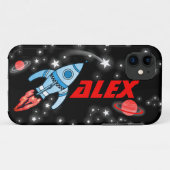 Naam 4-letter raketruimte zwarte ifoon Case-Mate iPhone case (Achterkant (horizontaal))