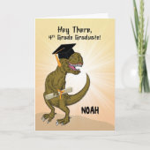  naam 4de rang Afstuderen t-Rex Kaart (Voorkant)