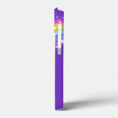 Naam (5 letter) regenboog indigo paars iphone hoes (Achterkant / Links)