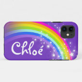 Naam (5 letters) regenboogindigo paarse iphone cas Case-Mate iPhone case (Achterkant (horizontaal))