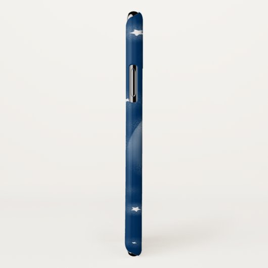 Naam 6 letter raket ruimte blauwe iphone case (Achterkant / rechts)