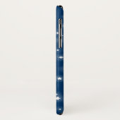 Naam 6 letter raket ruimte blauwe iphone case (Achterkant/links)